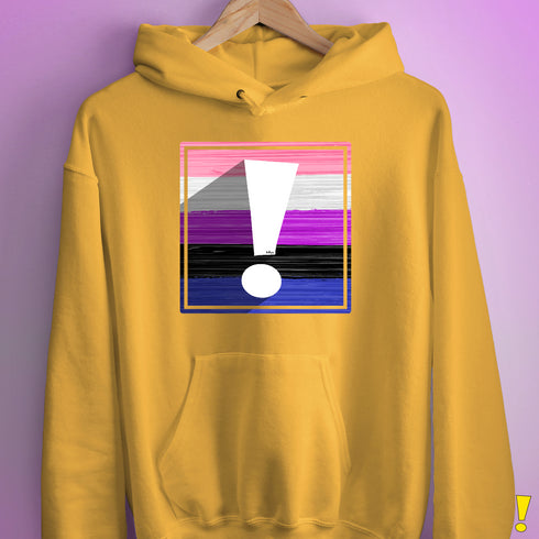 Genderfluid Pride Flag Exclamation Point Hoodie